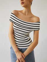 Stripe Off Shoulder Top